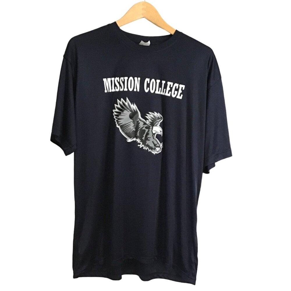 MISSION COLLEGE ULTRA CLUB MENS NAVY GRAPHIC SHORT SLEEVE T-SHIRT SIZE X-LARGE